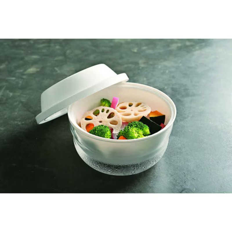 ハリオ　電子レンジ調理器 ガラスのレンジ蒸し器　XMK-120-W r-kojima-11551787 コジマ楽天市場店 サンプル画像2