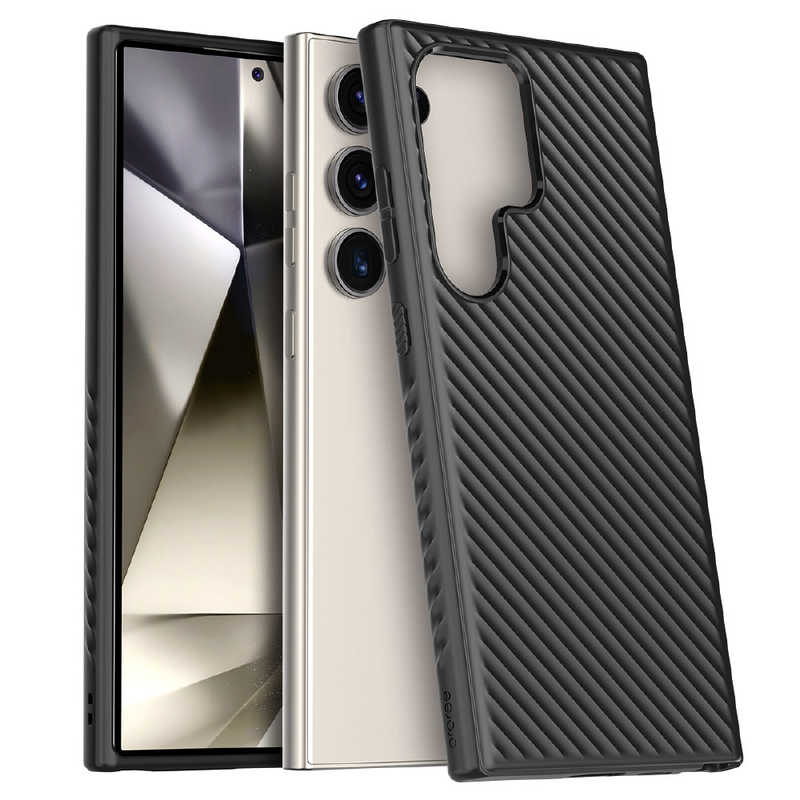 ROA　Galaxy S24 Ultra AIRDOME タイショウゲキケース araree ブラック　AR26673S24U