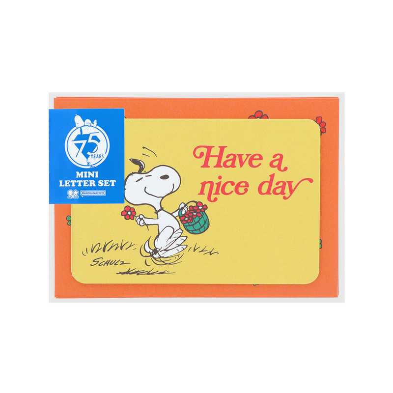 サンスター文具　ミニレターセット PEANUTS 75周年 第2弾 イエロー　S8907870
