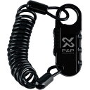 P&PCOMPONENTS ワイヤー錠 1000(2.5mm×1,000mm/ブラック) ブラック PPケーブルロック