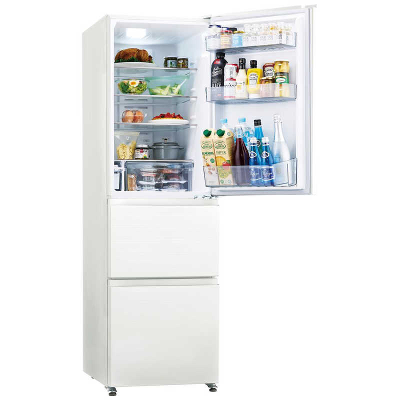ハイアール　冷蔵庫 3ドア 335L 右開き SLIMORE(スリモア) 幅54cm リネンホワイト...
