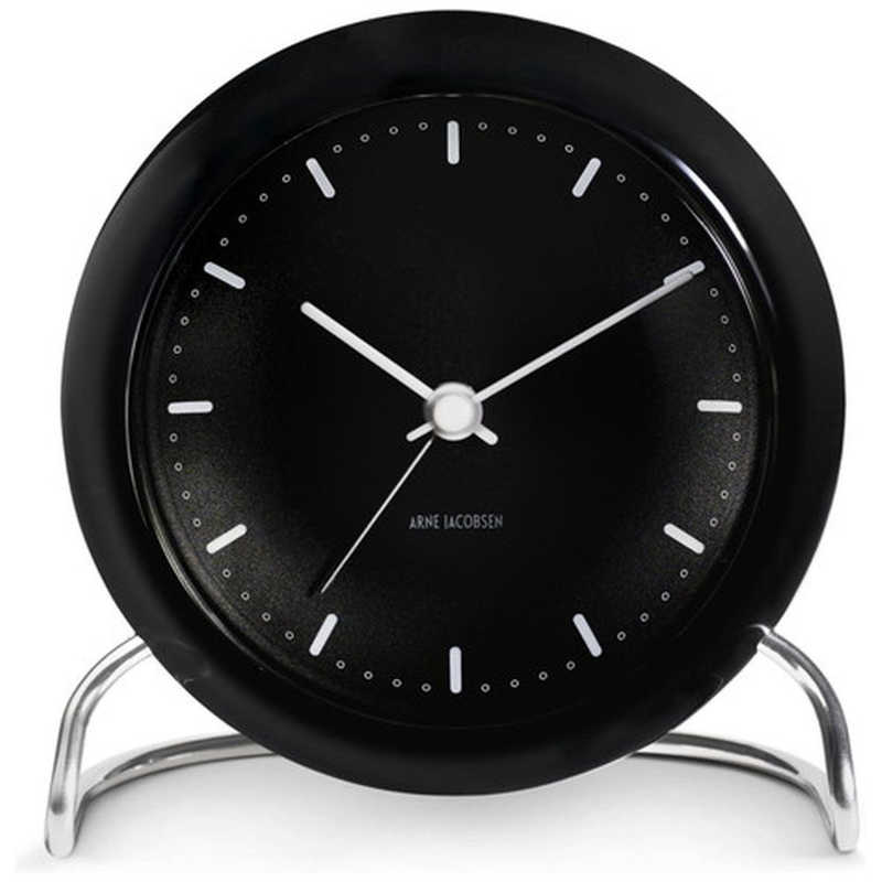 インテック　置き時計 City Hall Table Clock 11cm black ARNE JACOBSEN(アルネ ヤコブセン)　AJ43673（楽天・コジマ楽天市場店）