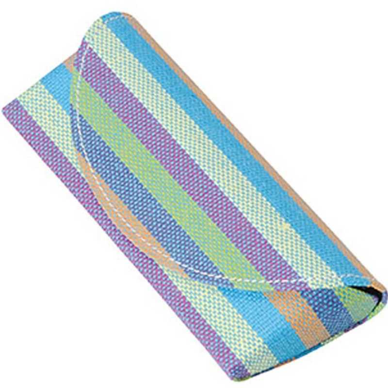 名古屋眼鏡　メガネケース セミハード ストライプブルー　2110ー02