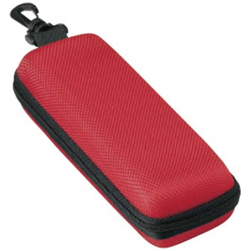 名古屋眼鏡　メガネケース ウレタン セミハード ファスナー式 レッド　2281ー02