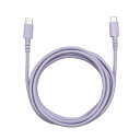 クオリティトラストジャパン PD対応 USB Type-C to Type-Cやわらかいのに切れにくいケーブル 2m パープル QTC-0417PU