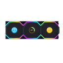 LIANLI UNI FAN SL LCD Wireless 120 BK Triple Pack ブラック UF-SL120-LCD-WLS-3B