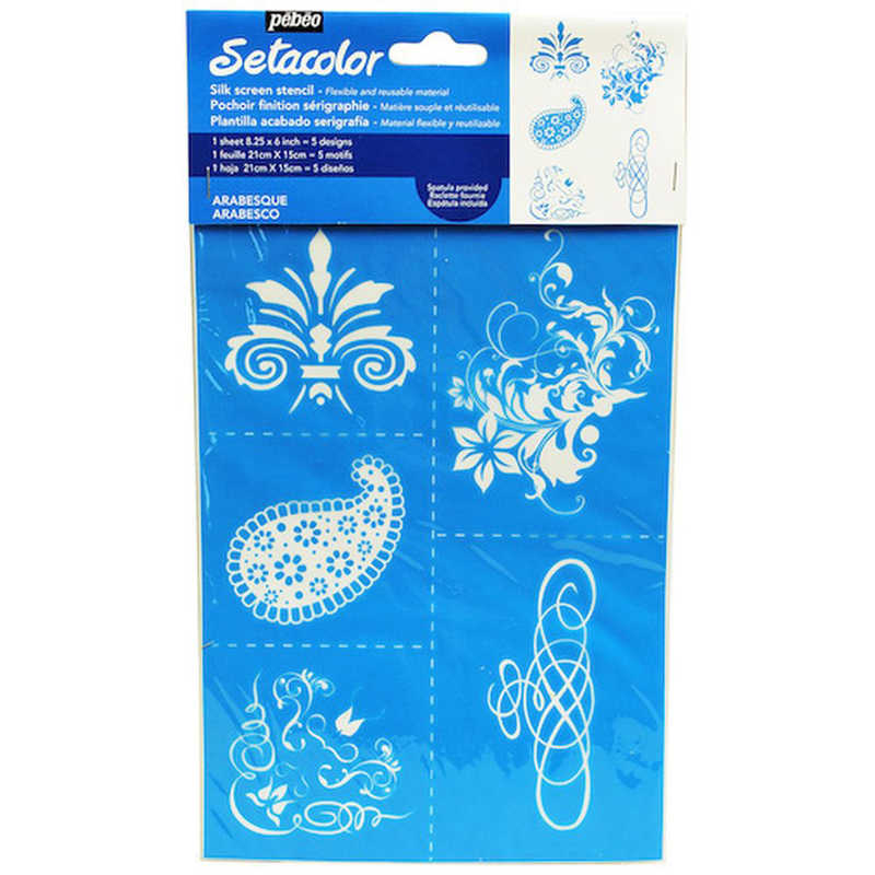 ペベオジャポン　シルクスクリーンステンシル型 A5 アラビア唐草模様　329603