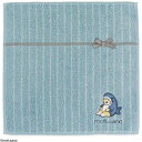タオル美術館 おすわり タオルハンカチ ブルー mofusand