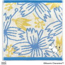 タオル美術館 踊る花 タオルハンカチ ブルー MOOMIN