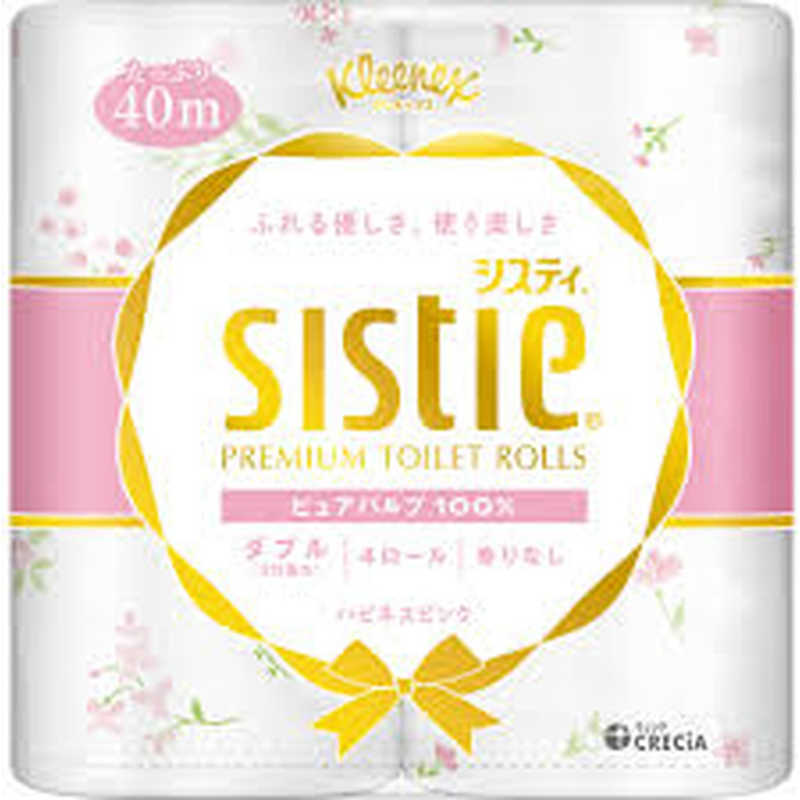 日本製紙クレシア　クリネックスシスティ4ロールWピンク40m