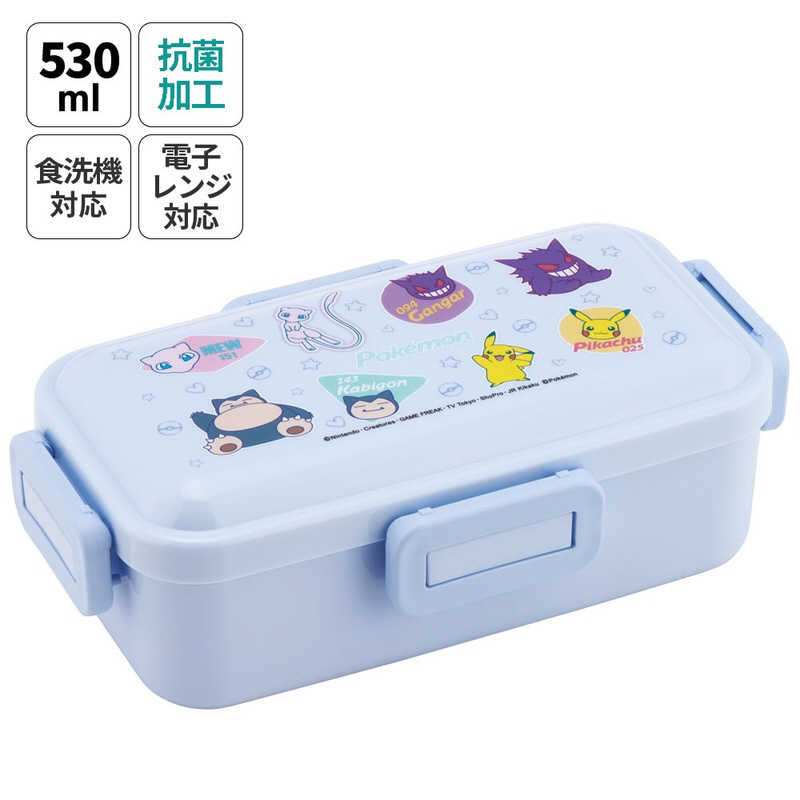 スケーター　抗菌ふわっと弁当箱530ml ポケモン カラフル　PFLB6AG