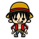 ゼネラルステッカー ワンピース×パンソンワークスコラボステッカー ルフィ2 LCS-042