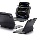ESR iPad Pro 11インチ M4 用 縦横モード対応 着脱可能 保護ケース付きキーボードケース Charcoal Grey ESR Rebound M...