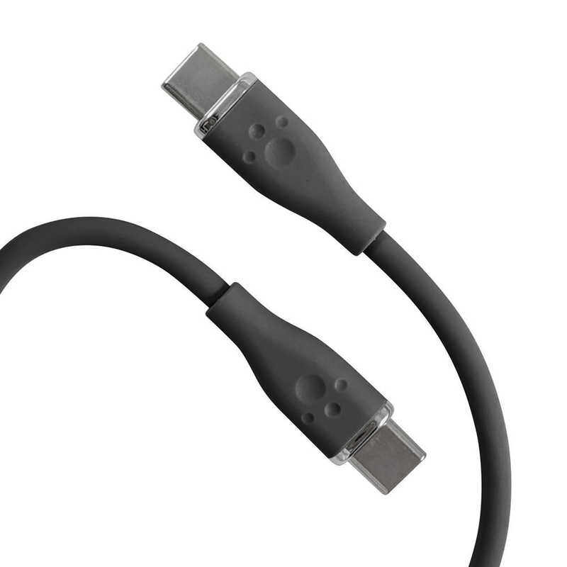 コジマ楽天市場店のアローン　PS5用60W対応シリコンケーブル Type C to C 2m ブラック　ALG-P560WSCCC20BK｜アングル2