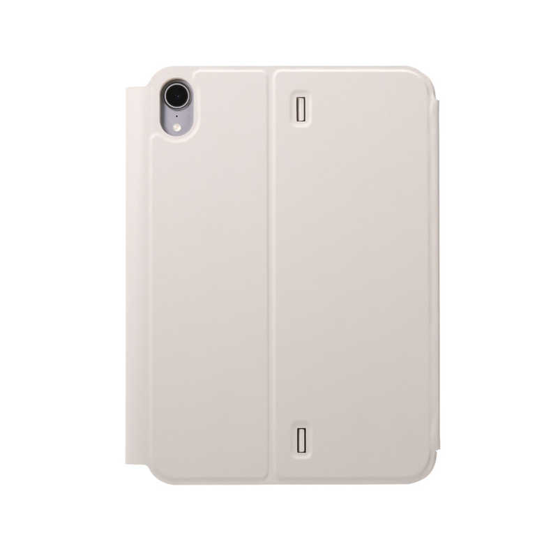 エレコム　ELECOM　iPad mini/ 第6世代用 ケース ソフトレザー カバー 手帳型 スリープ対応 フリーアングル スタンド機能 グレージュ　TB-A24SWVH2GB