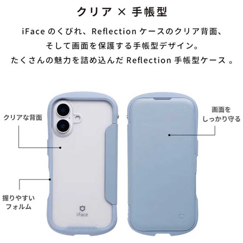 HAMEE　［iPhone 16専用］iFace Reflection ダイアリー ポリカーボネート クリアケ...