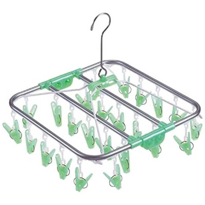 オーエ　角ハンガー24P グリーン　84543