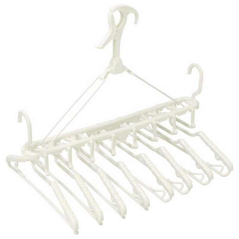 オーエ　ベランダ用8連ハンガー ホワイト　87340