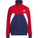 アディダス adidas ジュニア エッセンシャルズ カラーブロック WUジャケット キッズ ベタースカーレット/ダークブルー/ホワイト J130 KCE61 【返品交換不可】