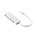 エレコム ELECOM USB Type-C ハブ USB3.2 Gen1 USB-A ×4 バスパワー コンパクト 薄型 ケーブル長15cm しろちゃん(ホワイト×ブラック) U3HC-H040XWF