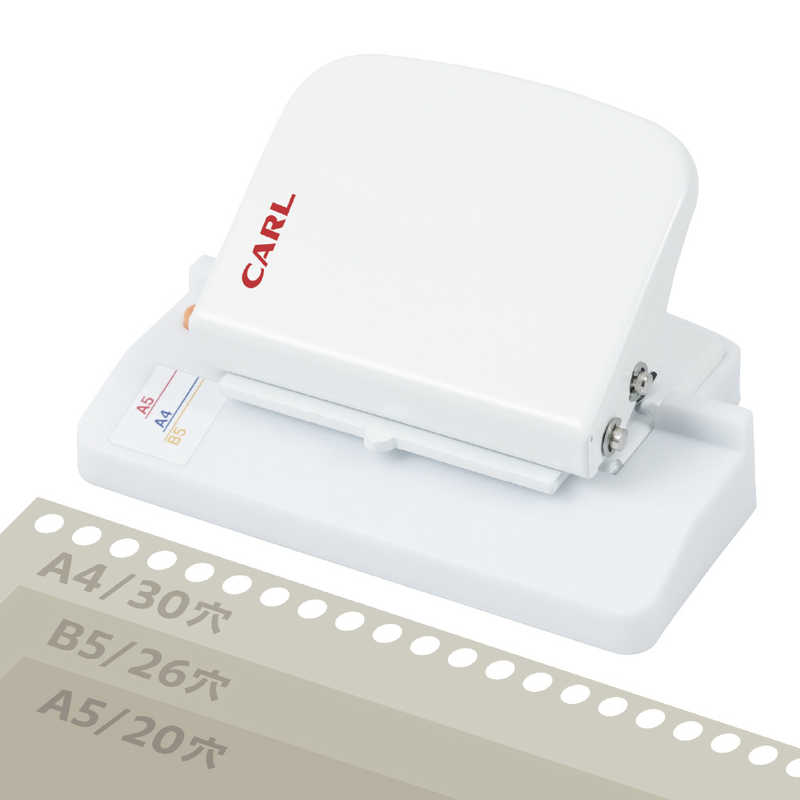 カール事務器　ゲージパンチ・ライト ホワイト　GP-LA-W