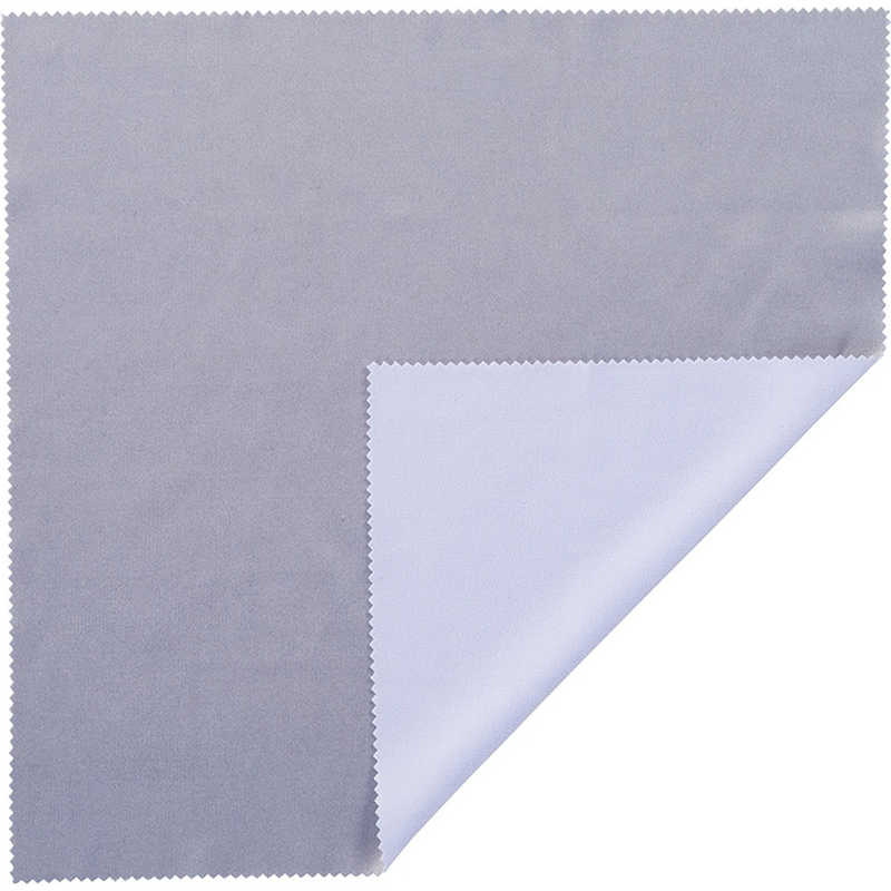 名古屋眼鏡　メガネ拭き パフューム クリーニングクロス 無地 グレー/ホワイト　3014_14