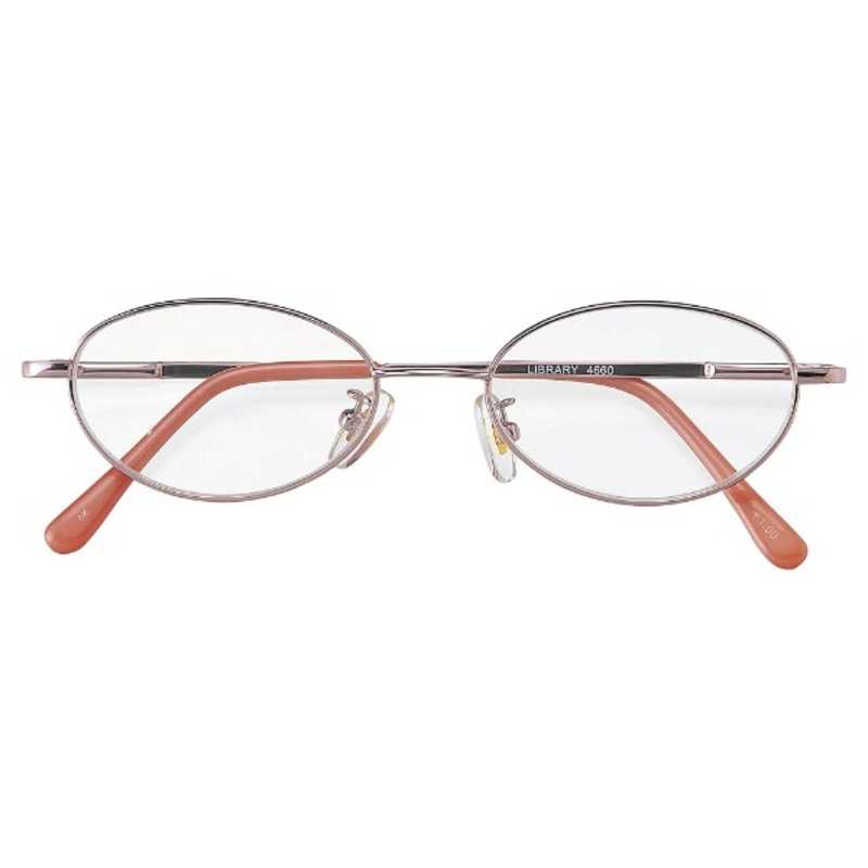 名古屋眼鏡　(度あり ＋2.50) 老眼鏡 (シニアグラス) ライブラリー ピンクメタル　4660_25