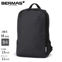 BERMAS フリーランサー2 PCポケット 13インチ対応 2層デイパック Mサイズ Freelancer2 ブラック 60662
