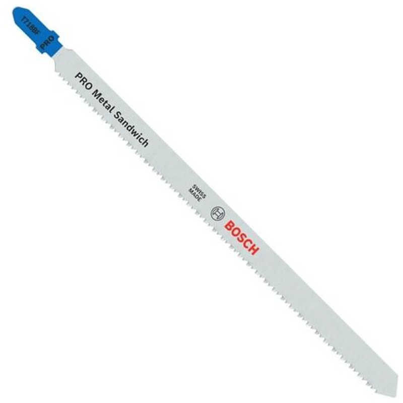 【商品解説】●金工用　折れにくいバイメタルブレード。【用途】・金工用、金属系サイディング【仕様】・山数： 13・全長（mm）： 180・厚さ（mm）： 1.25・有効刃長（mm）： 154・適合機種： ボッシュ、マキタ、ハイコーキ（旧日立）、リョービなどのTシャンク形状のジグソー・切断能力（mm）軟鋼板： 2.5~6・切断能力（mm）PVC塩ビ・PAポリアミド・PSポリスチレン： ~114・切断タイプ： 直線切断・モデル名： T-718BF・刃形： 波刃・切断タイプ： 直線切断・本体寸法： 9×180×1.25mm【材質／仕上】・バイメタル（刃先： ハイス鋼、母材： 炭素工具鋼）【セット内容／付属品】・5本入り【スペック】●型式：2608655114（2608655114）●JANコード：4059952624853この商品は宅配便でお届けする商品です出荷可能日から最短日時でお届けします。※出荷完了次第メールをお送りします。配送サービス提供エリアを調べることができます「エリア検索」をクリックして、表示された画面にお届け先の郵便番号7桁を入力してください。ご購入可能エリア検索お買い上げ合計3,980円以上で送料無料となります。※3,980円未満の場合は、一律550円（税込）となります。●出荷可能日から最短日時でお届けします。（日時指定は出来ません。）　※お届け時に不在だった場合は、「ご不在連絡票」が投函されます。　「ご不在連絡票」に記載された宅配業者の連絡先へ、再配達のご依頼をお願いいたします。●お届けは玄関先までとなります。●宅配便でお届けする商品をご購入の場合、不用品リサイクル回収はお受けしておりません。●全て揃い次第の出荷となりますので、2種類以上、または2個以上でのご注文の場合、出荷が遅れる場合があります。詳細はこちら■商品のお届けについて商品の到着日については、出荷完了メール内のリンク（宅配業者お荷物お問い合わせサービス）にてご確認ください。詳しいお届け目安を確認する1度の注文で複数の配送先にお届けすることは出来ません。※注文時に「複数の送付先に送る」で2箇所以上への配送先を設定した場合、すべてキャンセルとさせていただきます。