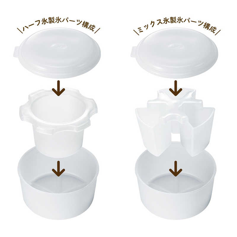 ラドンナ　コンパクト電動ふわふわかき氷器 ミルキーホワイト　K-IS14-MW