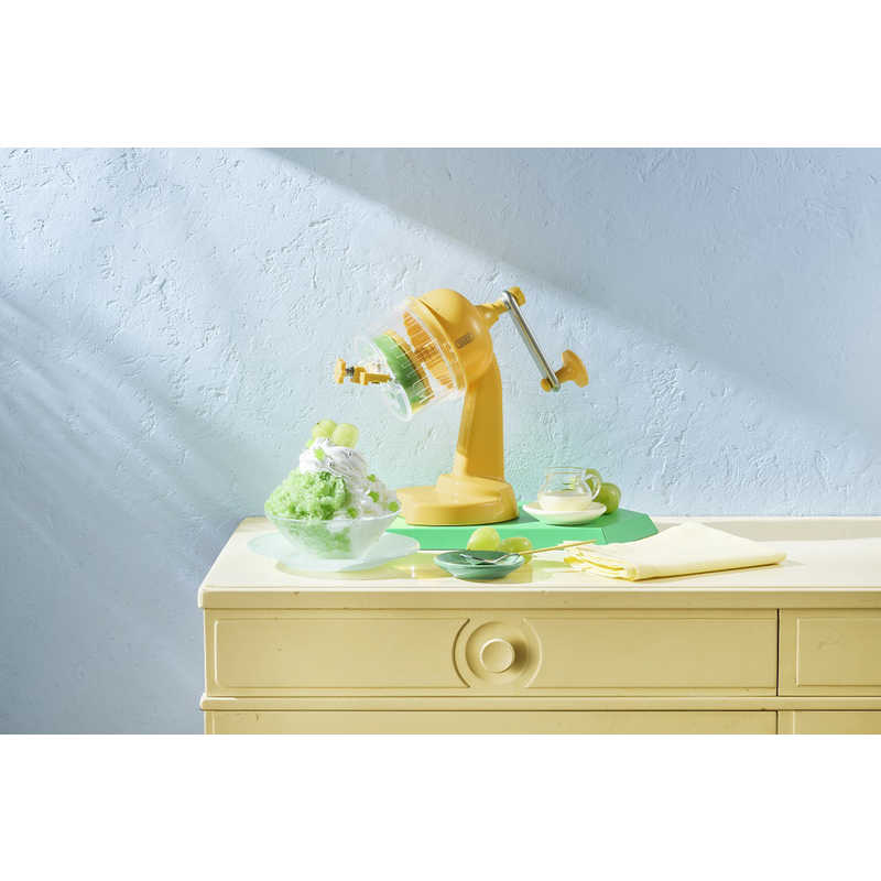 ラドンナ　コンパクトふわふわかき氷器 カナリアイエロー　K-HIS1-CAY