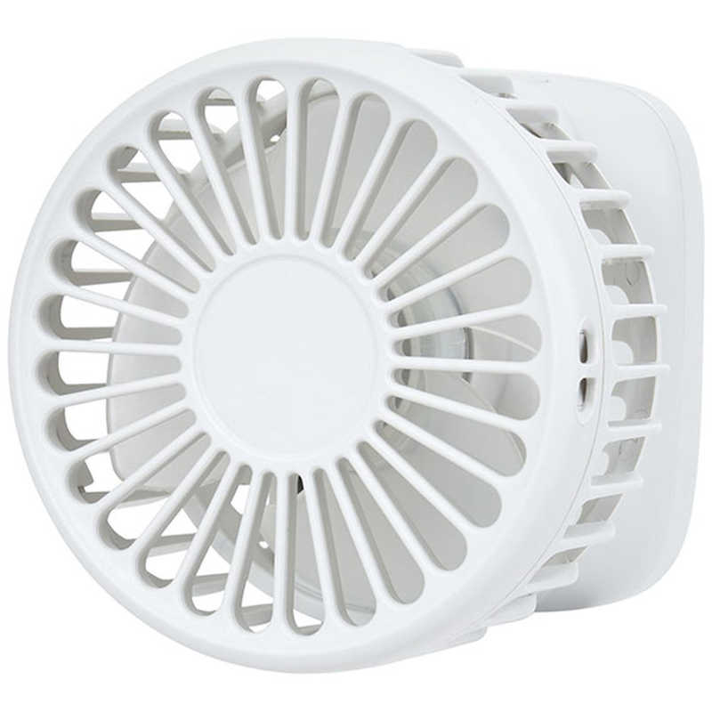 ライフオンプロダクツ　カラビナリール付手のひらファン　LCAF025-LW