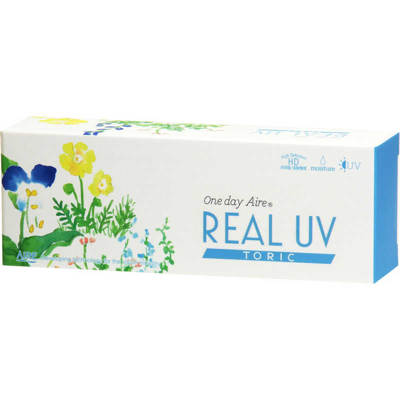 アイレ　(度あり/-0.50) ワンデー リアルUV トーリック ブラウン (BC8.6/CYL-0.75/ AX180) 10枚入 カラコン