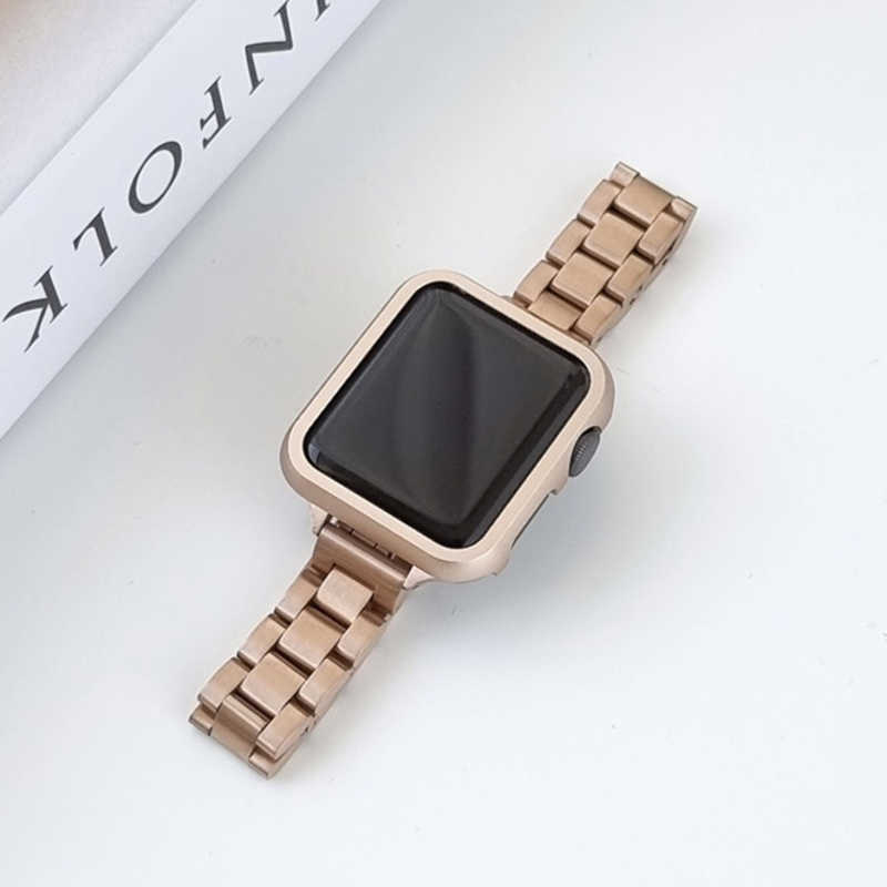 GAACAL　APPLE WATCH 1-10/SE1-2 38/40/41/42(10のみ)MM 「大人ウォッチ」ステンレスバンド 調節可能 ローズゴールド　W00014RA(2)