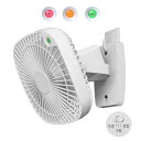 兼備生活 充電式壁掛け扇風機(暑さ指数表示版) YO01SW