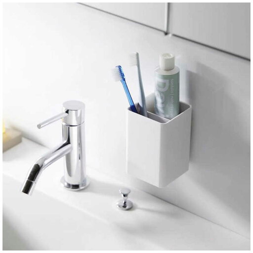 山崎実業 フィルムフックストレージボックス ミスト スクエア ホワイト