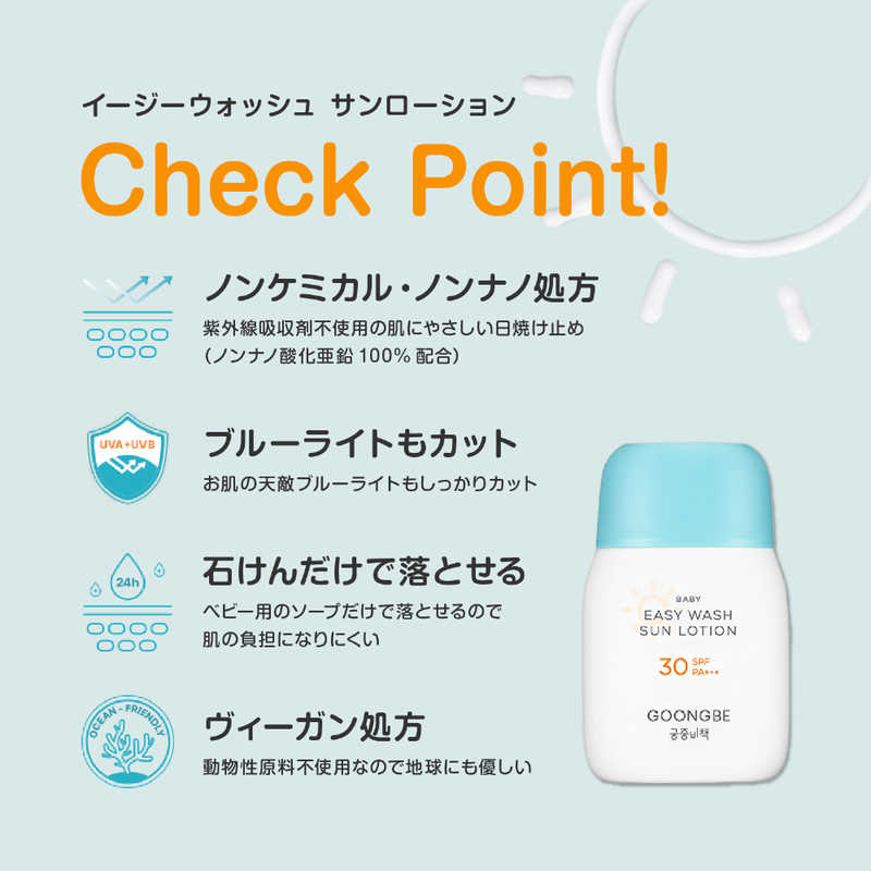 ケイジェイシー　GOONGBE イージーウォッシュ サンローション SPF30 3