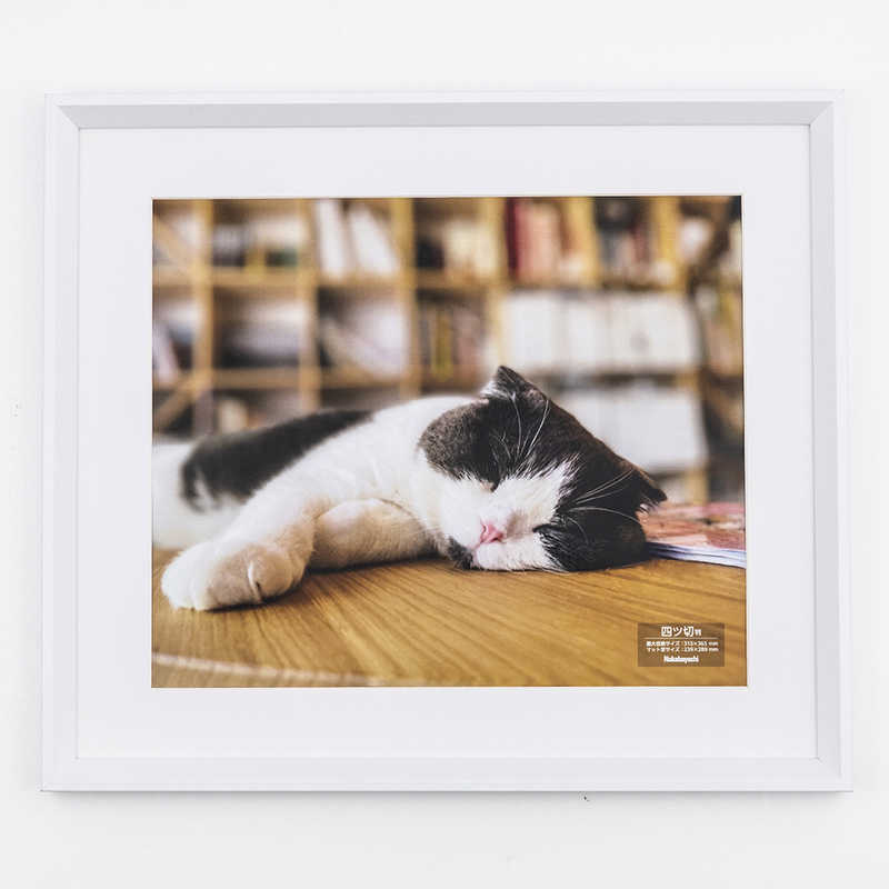 ナカバヤシ　木製写真額 ホワイト　FSW122W