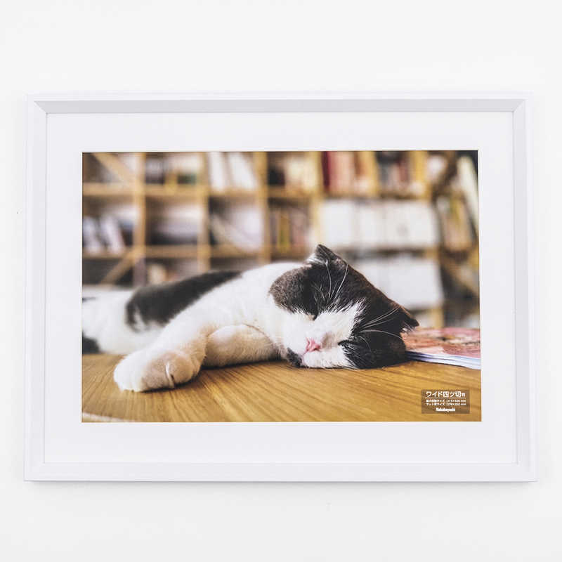 ナカバヤシ　木製写真額 ホワイト　FSW123W