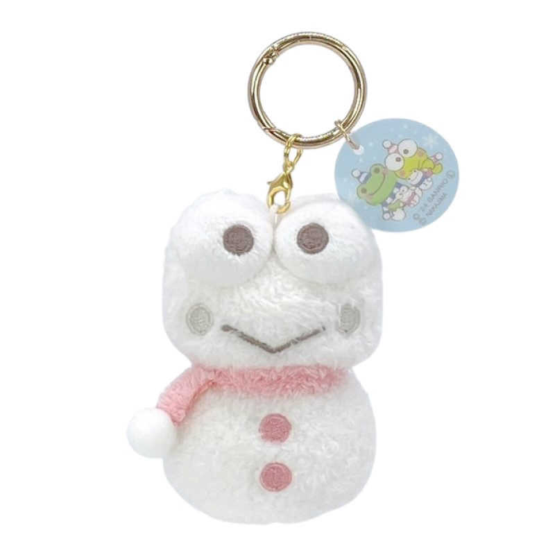 ナカジマコーポレーション けろけろけろっぴ×かえるのピクルス 雪だるま けろけろけろっぴ カラビナマスコット