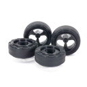 タミヤ TAMIYA GP.541 ローフリクション小径ナロータイヤ(24mm)&カーボン強化ホイール (3本スポーク)