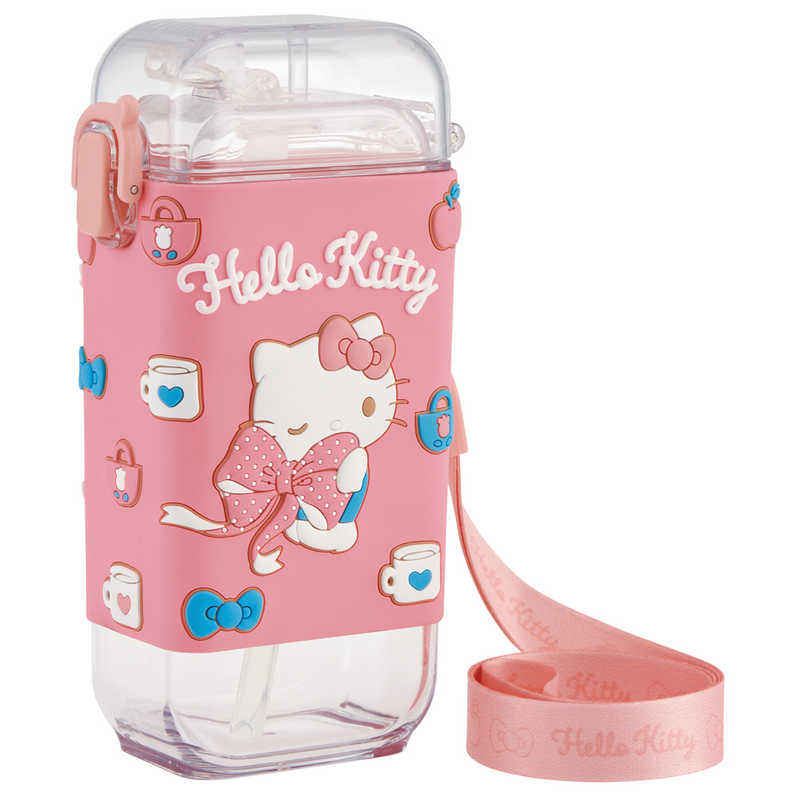 スケーター ハローキティ ビックリボン スクエアストローボトルM(450ml) PSQ5ST