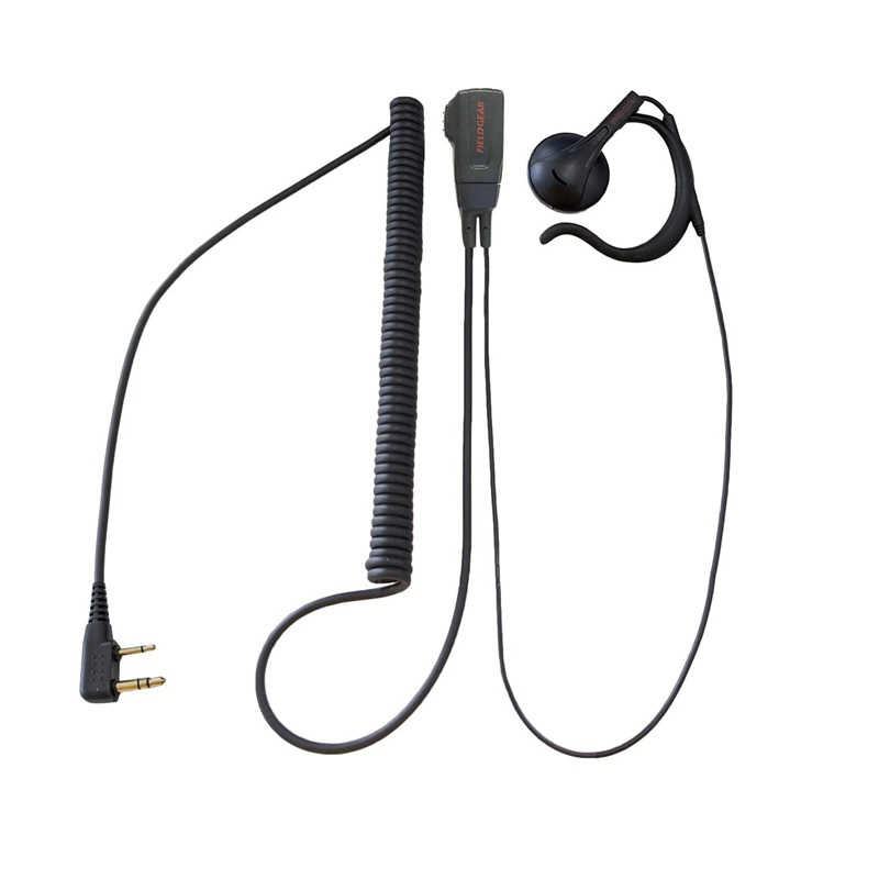 生涯スポーツ応援団　イヤホンマイク KENWOOD対応 耳掛けタイプ カールコード式 FIELDGEAR　FGO-MHG