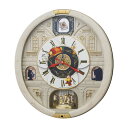 セイコー からくり時計 (Disney Time(ディズニータイム)ミッキー&フレンズ) アイボリーマーブル模様 FW591A