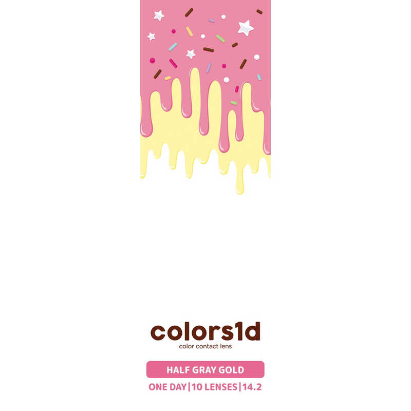 WSCALE　(度あり/-2.50) カラーズワンデー ハーフグレーゴールド (BC8.7/DIA14.2) 10枚入 カラコン
