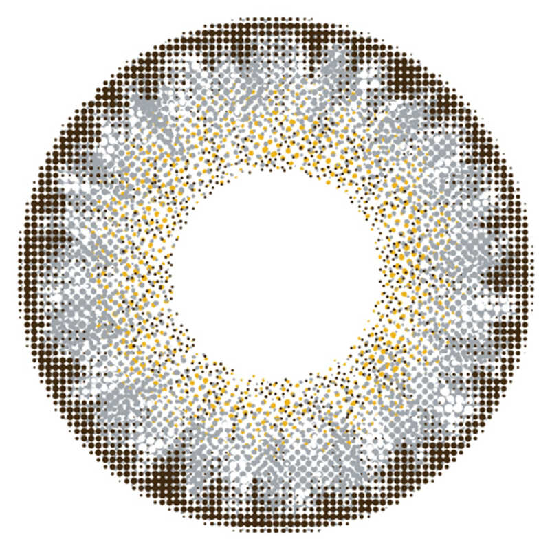 WSCALE　(度あり/-2.50) カラーズワンデー ハーフグレーゴールド (BC8.7/DIA14.2) 10枚入 カラコン