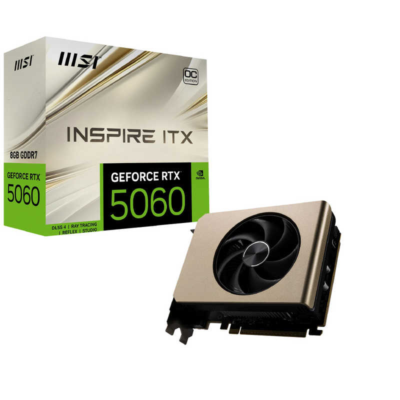 MSIGeForce RTX 5060 8G INSPIRE ITX OC GeForce RTX꡼ / 8GBϡGeForceRTX50608GINSPIREITXOC