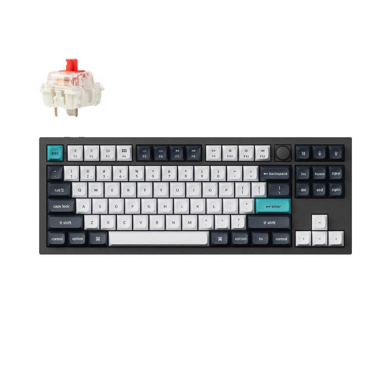 キークロン　キーボード Q3 Max(赤軸・英語配列) ［有線・ワイヤレス /Bluetooth・USB-A＋USB-C］ カーボンブラック　Q3M-M1-US
