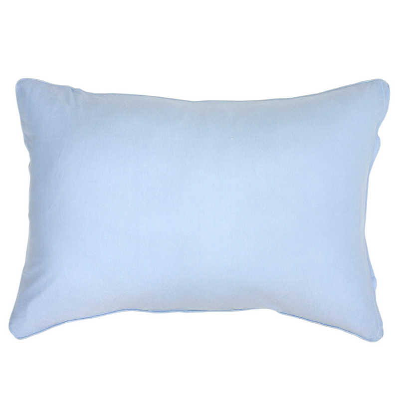 小栗 まくらカバー 綿ニットカラー(50×70cm/サックス)