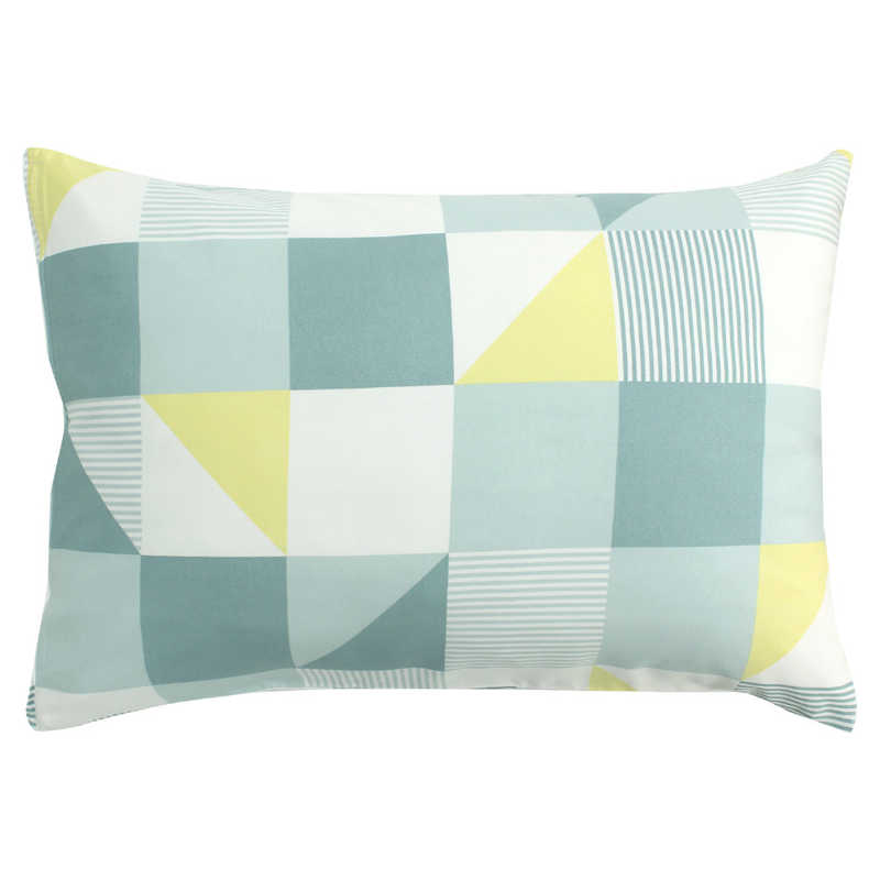 小栗 メリーナイト 枕カバー 「スクエア」 グリーン 約43×63cm ファスナー式 まくらが入れやすい 洗える 速乾 シワになりにくい グリーン